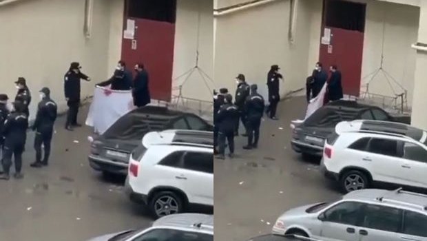 Xırdalanda yaşlı kişi özünü binadan atdı - VİDEO