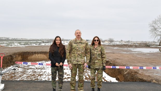 Prezident ailəsi ilə Füzuli və Xocavəndə səfər etdi - FOTO