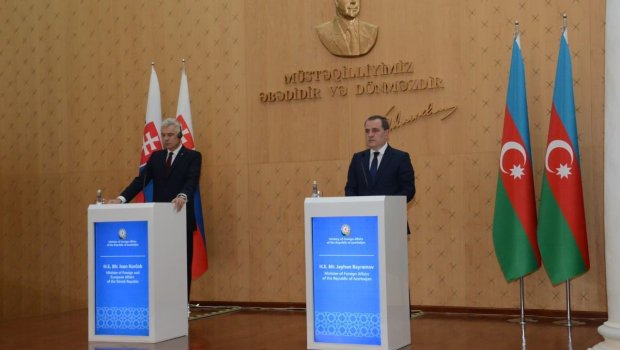 Azərbaycan və Slovakiya XİN başçılarının birgə mətbuat konfransı keçirilir - CANLI 