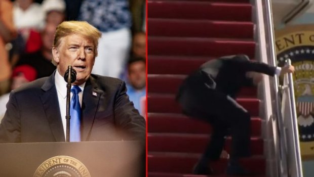 Trampdan Baydenin yıxılması olayına münasibət: “Mən ona məğlub olmadım” - VİDEO