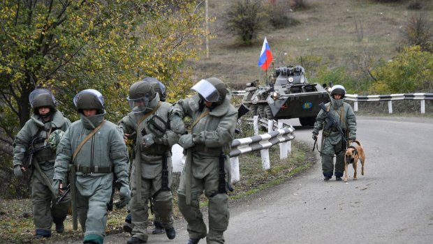 Sülhməramlılar Qarabağda mina axtarışına başladı