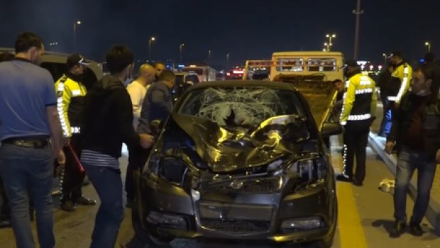 Bakıda ana və balanın öldüyü dəhşətli yol qəzası - VİDEO