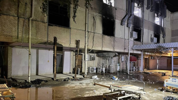 Bağdadda xəstəxanada yanğın zamanı ölənlərin sayı durmadan artır