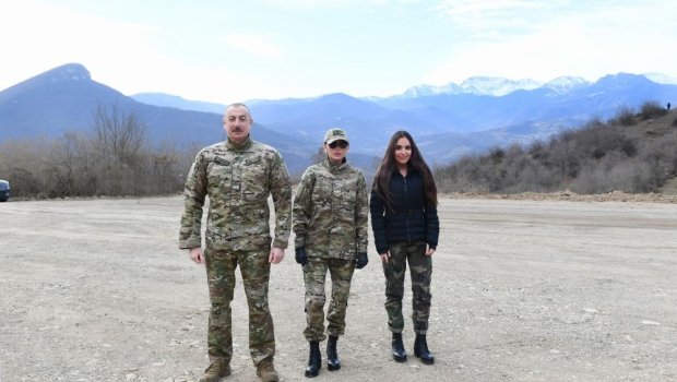 Prezident ailəsi ilə Bəsit çayın sahilində - FOTO/VİDEO