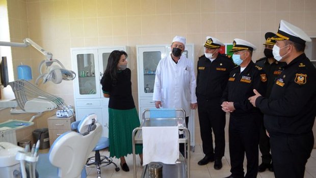 Ombudsman Hərbi Dəniz Qüvvələrinin hərbi hissəsində olub - FOTO