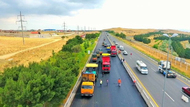 Bakı-Sumqayıt magistralının təmiri nə zaman bitəcək?- FOTO