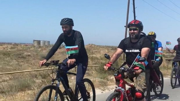 Bakıdan Abşeron milli parkına velosiped yürüşü keçirildi - FOTO