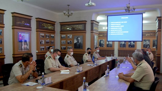 NATO Quru Qoşunları Komandanlığının nümayəndə heyəti Hərbi Akademiyada - FOTO