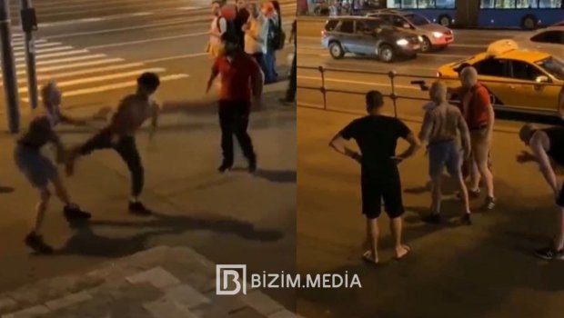 Moskvada “skinxed”lərin davası - VİDEO