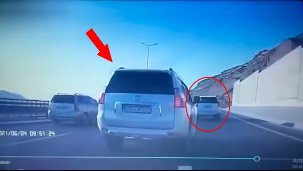 Bakıda sürücünün qarşısını zorla kəsmək istəyənlərin kimliyi məlum oldu - VİDEO