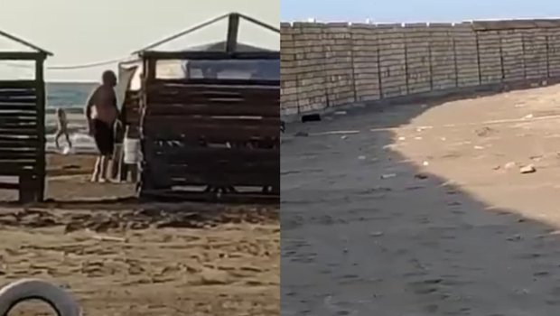 “Ləhic bağları”nda çimərlik hasarlandı - VİDEO