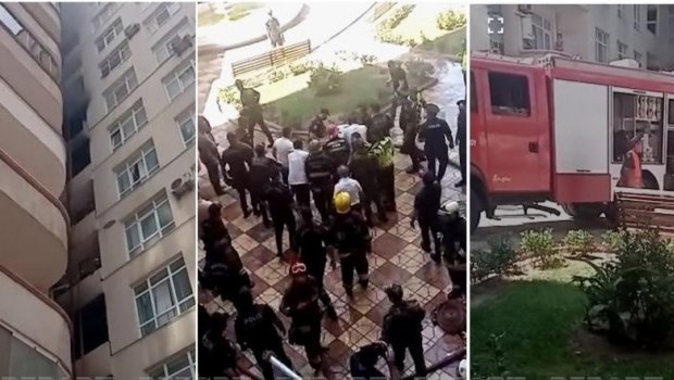 Yanan binadan sakinlər təxliyə edildi – 5 nəfər xəstəxanaya aparıldı 