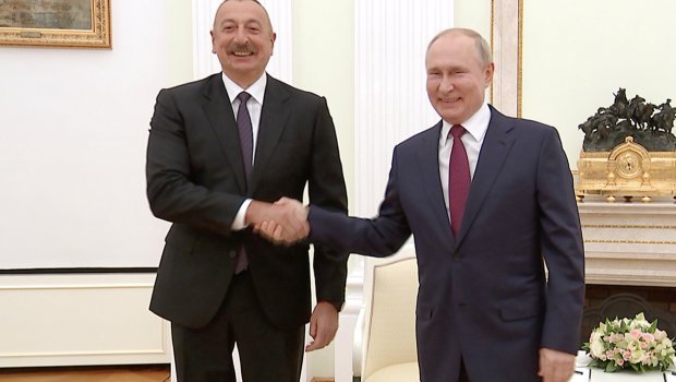 İlham Əliyev və Vladimir Putin arasında görüş başladı - FOTO/VİDEO