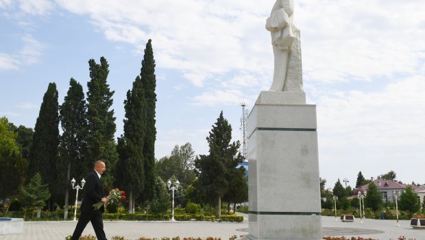İlham Əliyev Goranboya səfər etdi - FOTO