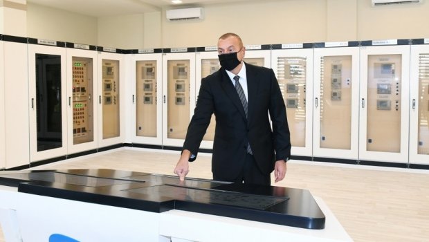 İlham Əliyev “Suraxanı” yarımstansiyasının açılışında – FOTO