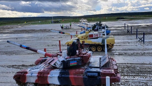 “Tank biatlonu” müsabiqəsinin final mərhələsi keçirilir - FOTO