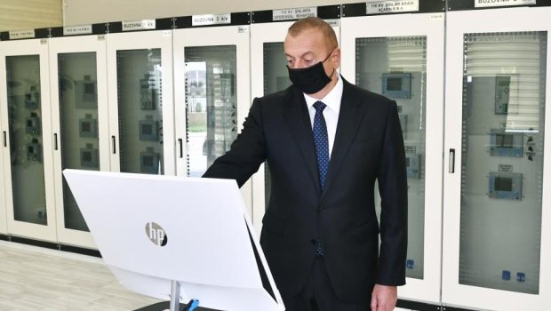 Prezident yarımstansiyanın açılışında iştirak etdi - FOTO