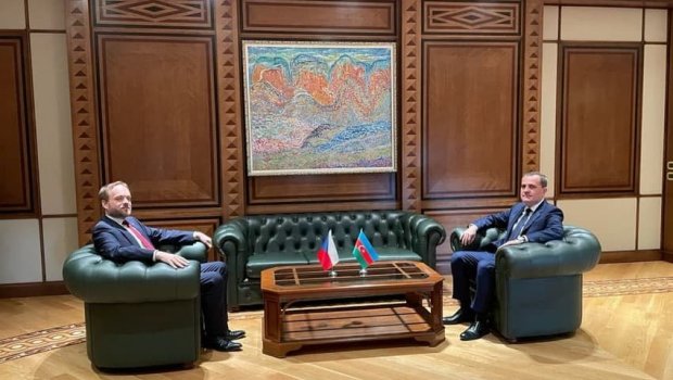 Ceyhun Bayramov çexiyalı həmkarı ilə GÖRÜŞDÜ - VİDEO