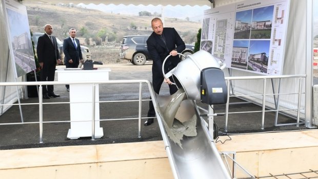 Dövlət başçısı Cəbrayıl Memorial Kompleksinin təməlini qoyub