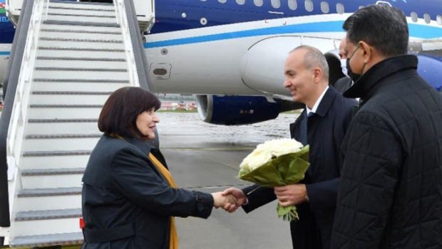 Sahibə Qafarovanın Slovakiyaya rəsmi səfəri başladı - FOTO