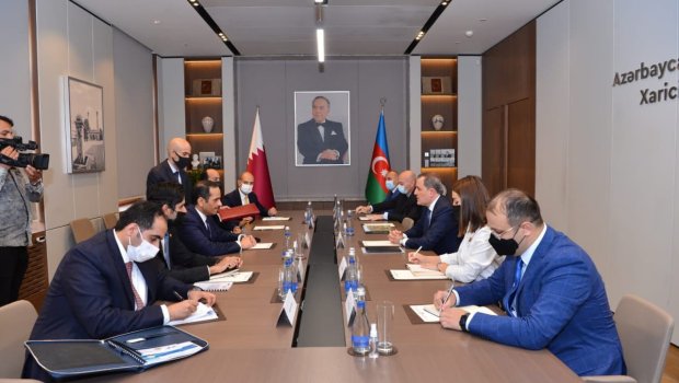 Ceyhun Bayramovun qətərli həmkarı ilə görüşü BAŞLADI - FOTO/VİDEO