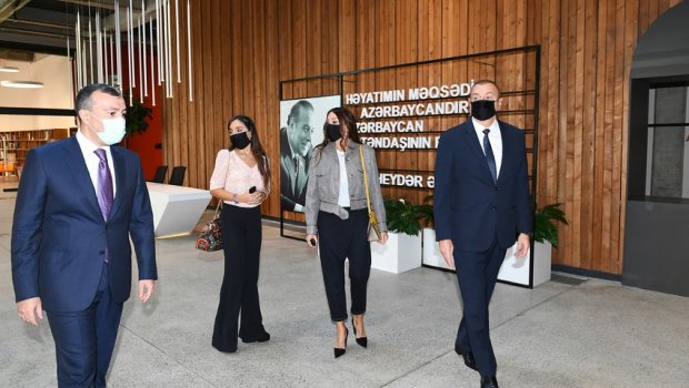 Prezident və ailəsi DOST Yaradıcılıq Mərkəzinin açılışında iştirak etdi - FOTO-VİDEO