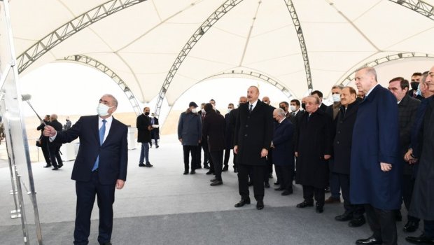 İlham Əliyevlə Ərdoğan Əhmədbəyli-Füzuli-Şuşa yolunun tikintisi ilə tanış oldu 