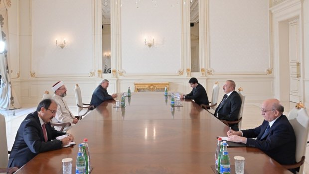 Prezident Türkiyənin Diyanət İşləri İdarəsinin sədrini qəbul etdi - FOTO