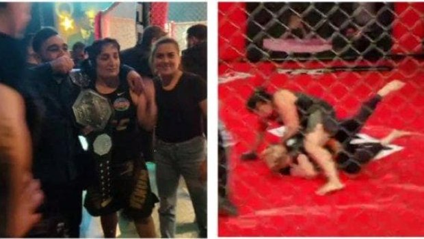 Azərbaycanlı qadın erməni rəqibini 10 saniyəyə nokaut etdi - VİDEO