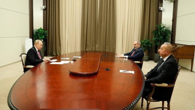 Soçidə Azərbaycan, Rusiya və Ermənistan liderlərinin görüşü başladı - VİDEO