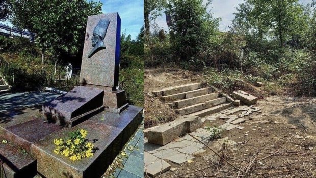 Mir Möhsün Nəvvabın Cıdır düzündəki məzar daşı bərpa olundu - FOTO