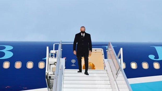 İlham Əliyev Belçikaya səfərə gəlib - FOTO