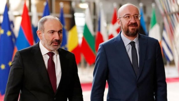 Paşinyanla Şarl Mişel görüşdü - Qarabağla bağlı müzakirə - VİDEO