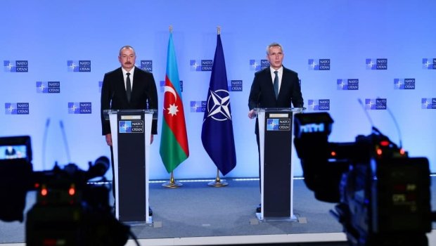 İlham Əliyev ilə NATO Baş katibinin birgə mətbuat konfransı - FOTO/VİDEO