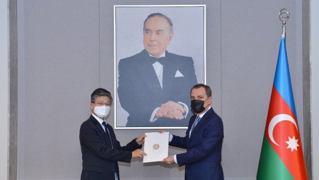 Ceyhun Bayramov Koreyanın yeni səfiri ilə bəzi məsələləri müzakirə etdi - DETALLAR - FOTO