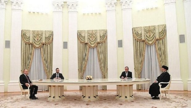İran prezidenti Putinlə görüşdə bir sözü 4 dəfə təkrar etdi - VİDEO
