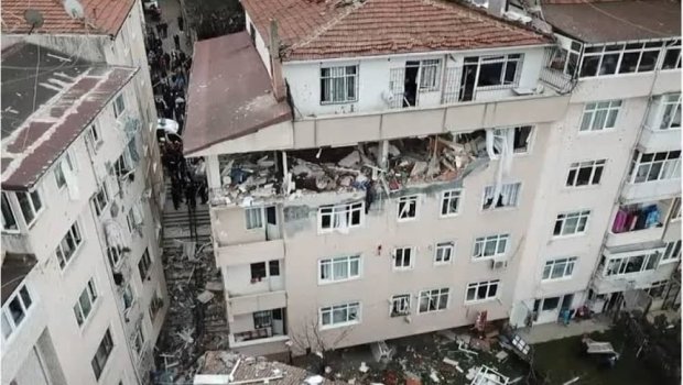 İstanbulda yaşayış binasında PARTLAYIŞ: 4 nəfər xəsarət aldı