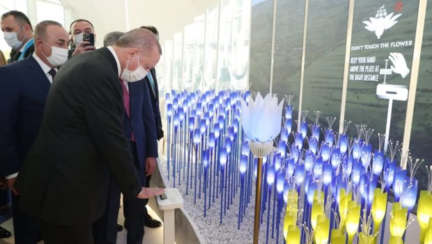 Ərdoğan Azərbaycan pavilyonunu ziyarət etdi - 