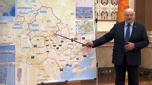 Lukaşenko xəritədə izah etdi: Belarusun hücum planı nədir? - VİDEO