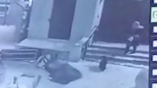 Yaşlı qadının başına kreslo düşdü: İt onun hərəkətinə mane olmaq istəyib - VİDEO