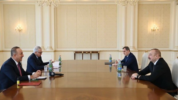 İlham Əliyev Çavuşoğlu ilə GÖRÜŞDƏ: 