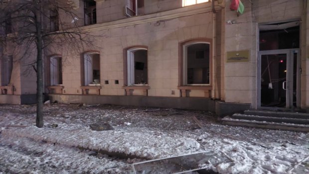 Ukraynanın Xarkov şəhərindəki fəxri konsulluğumuzun binasına hava zərbəsi endirildi - FOTO