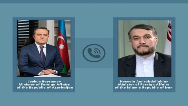 Ceyhun Bayramov iranlı həmkarı ilə Ukraynadakı vəziyyəti müzakirə etdi