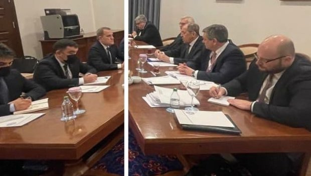 Ceyhun Bayramov Lavrovla Ukraynadakı vəziyyəti müzakirə etdi - YENİLƏNİB/FOTO