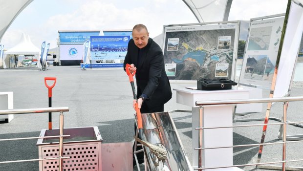 Suqovuşanda turizm kompleksinin təməli qoyuldu - FOTO/VİDEO