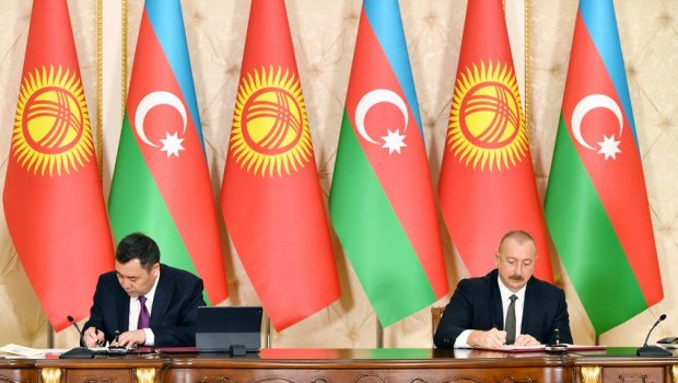 Azərbaycan və Qırğızıstanın Dövlətlərarası Şurasının yaradılması haqqında Memorandum imzalandı - FOTO