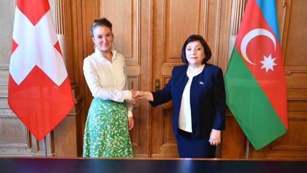 Sahibə Qafarova isveçrəli həmkarı ilə müzakirələr apardı - FOTO