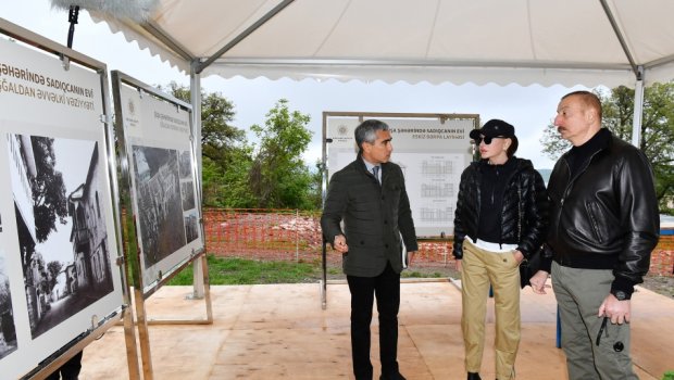 İlham Əliyev və xanımı Şuşada aparılacaq bərpa işləri ilə tanış oldular - FOTO