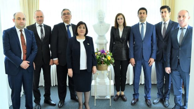 Milli Məclisin sədri heyəti İsveçrədəki səfirliyimizə baş çəkdi - FOTO