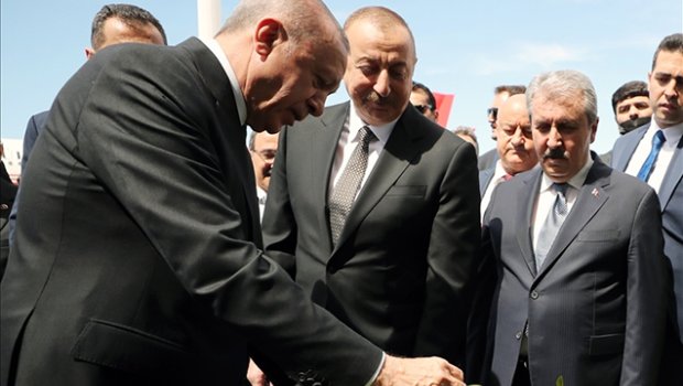 İlham Əliyevlə Ərdoğanın görüşündən səmimi - FOTOLAR